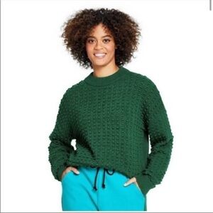 Lego collection X Target green textured long sleeve sweater